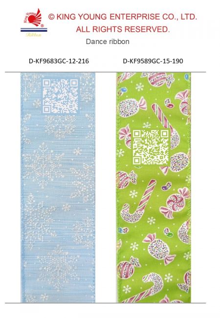 AI Dace Ribbon-Snowflakes blue & Candies